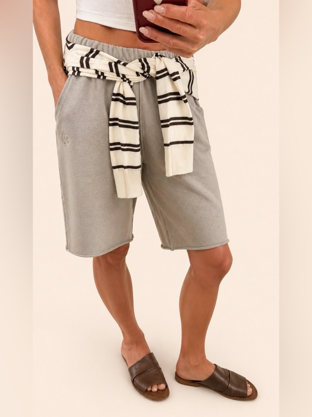 Free People Movement Shorts XS Sage NWT Athletic Lounge Raw Hem